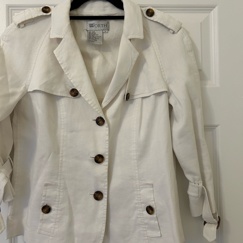Worth Collective White Jacket with Buckle